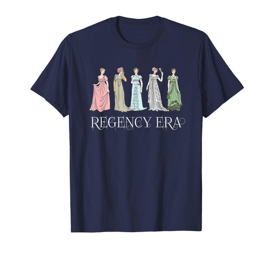 Jane Austen Book Club Vintage Regency Era Fashion Style T-Shirt