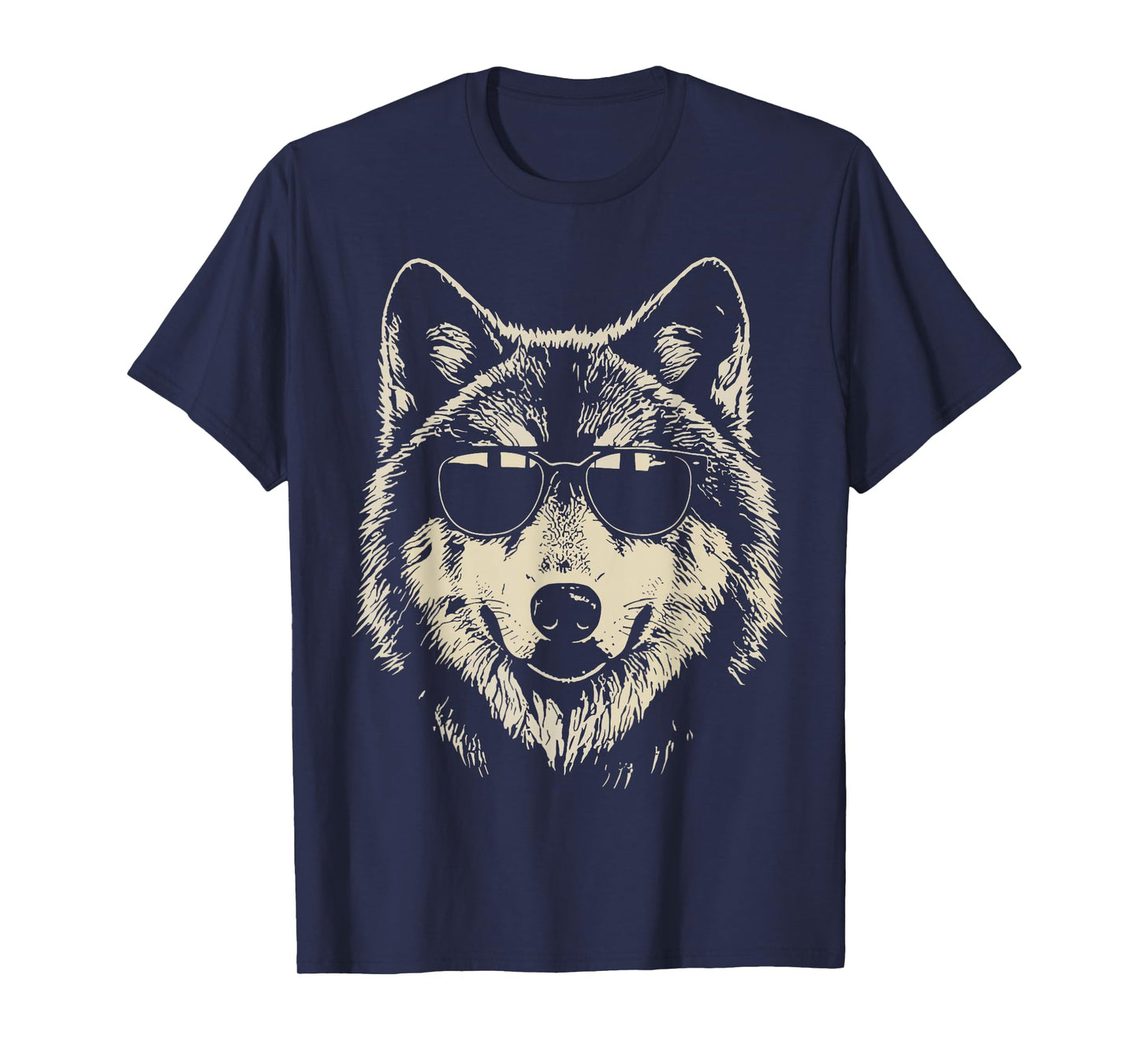 Wolf Wearing Sunglasses Graphic Wolf Shirt Men Women Kids T-Shirt