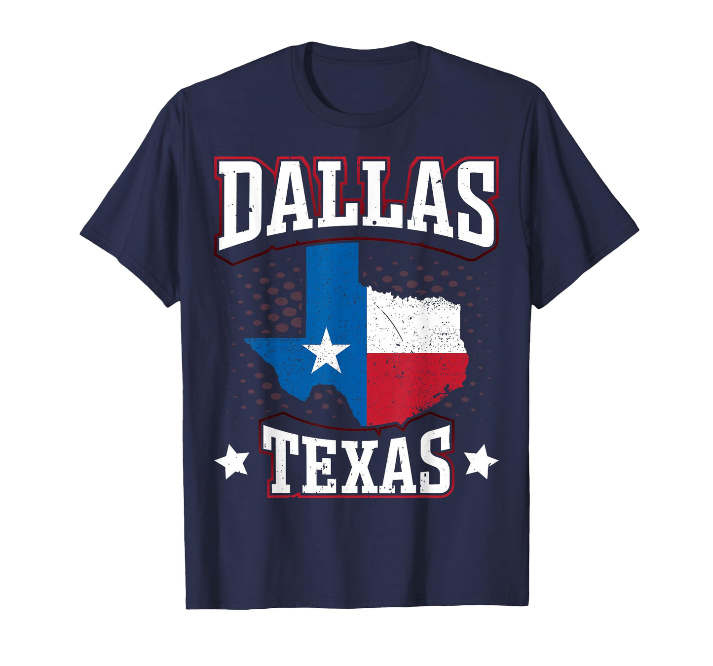 Dallas Texas Souvenirs Shirt Flag Map of Texas State Pride T-Shirt