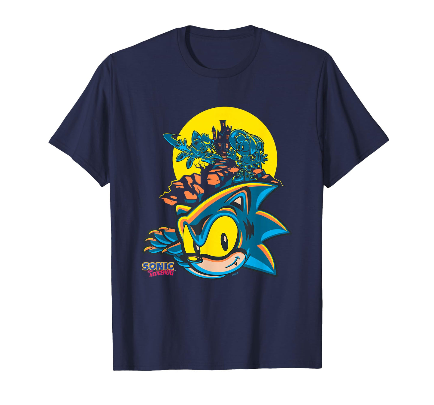 Sonic The Hedgehog Halloween Haunted House Costumes T-Shirt