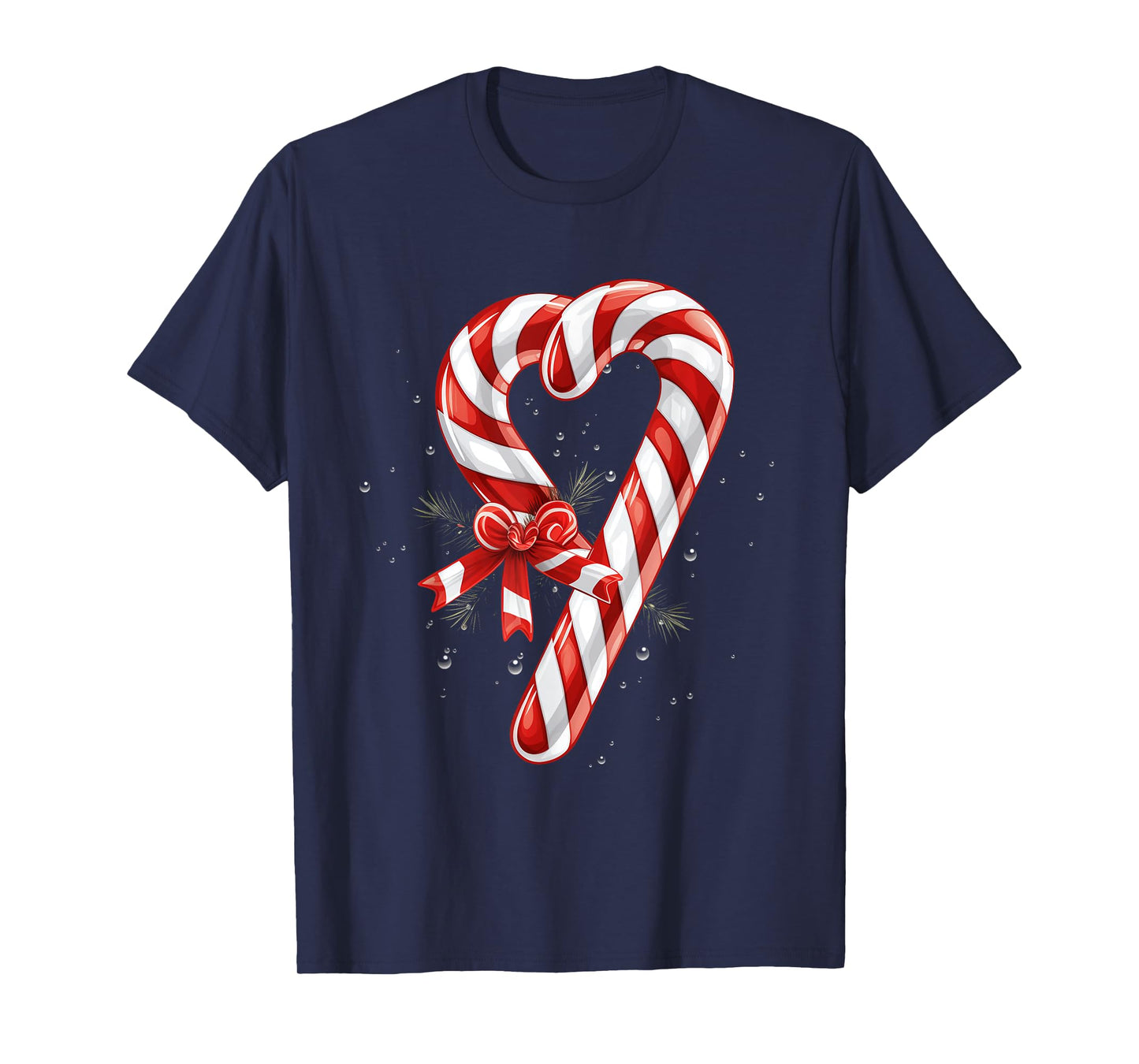 Giant Candy Cane Heart Christmas Gifts Red and White Candy T-Shirt