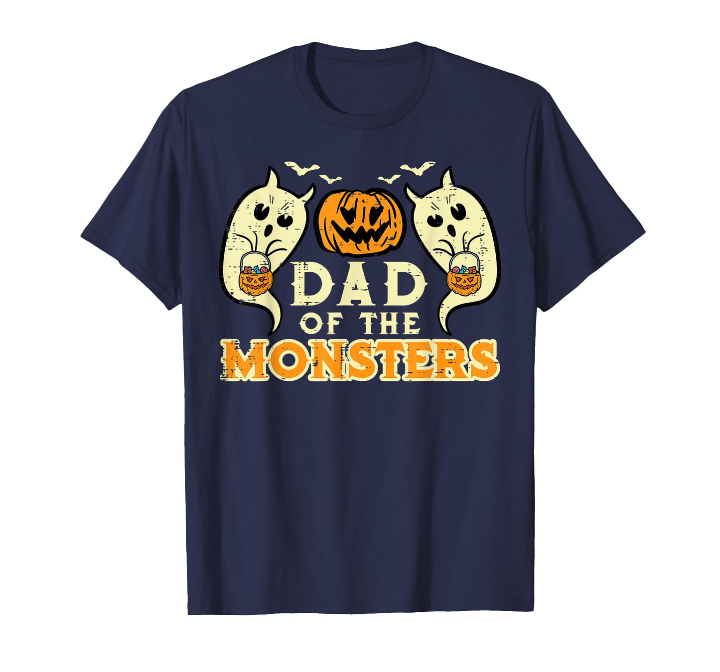 Halloween Dad Of Monsters Funny Family Costume Papa Daddy T-Shirt