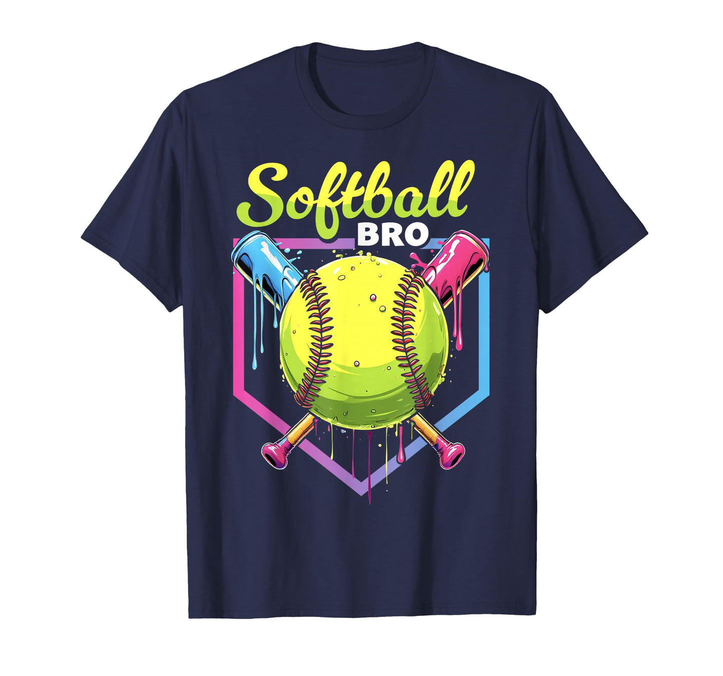 Softball Drip Brother Ice Cream Softball Boys Sports T-Shirt