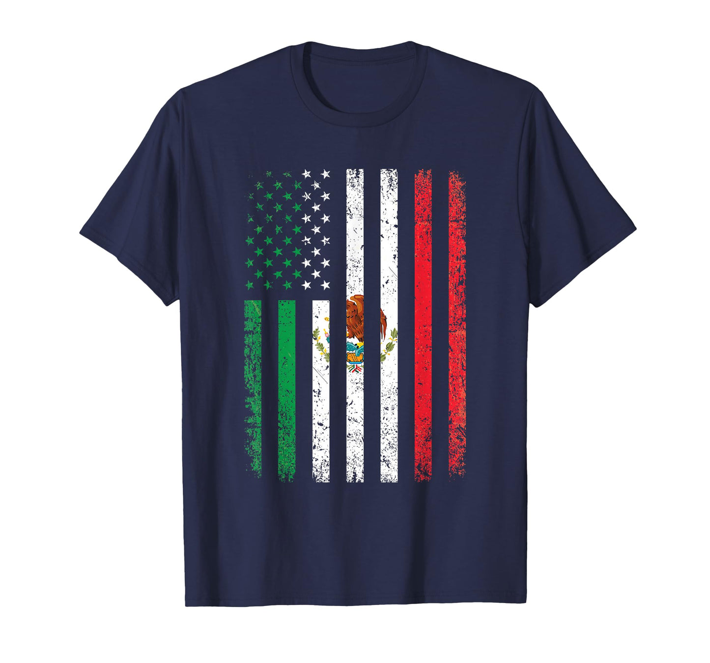 Mexico Flag Gift 4th of July USA American Mexican Flag T-Shirt