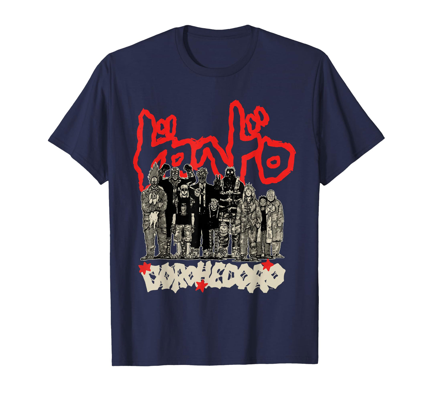 Dorohedoro Group Portrait with Kanji Logo Manga T-Shirt