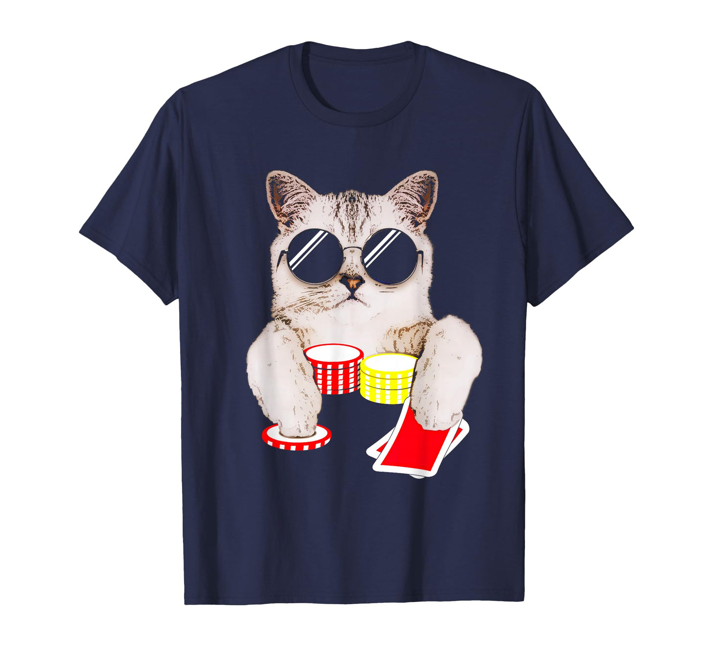 Texas Holdem Poker Cat T-Shirt