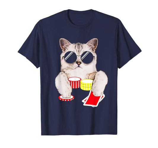 Texas Holdem Poker Cat T-Shirt