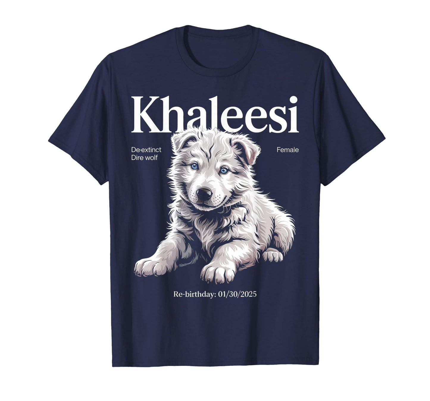 Khaleesi Wolf Dire Wolf White Wolf Animal Dire Wolf T-Shirt