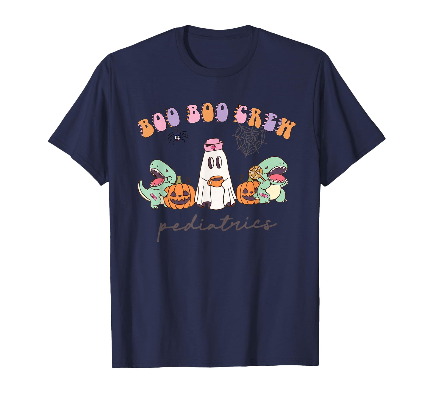 Boo Boo Crew Pediatrics Nurse Dinosaur Halloween PEDS Crew T-Shirt