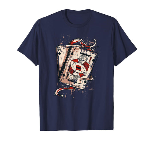 Black Jack Shirt, 21 Ace Jack Shirt, Poker Gamblers T-Shirt T-Shirt