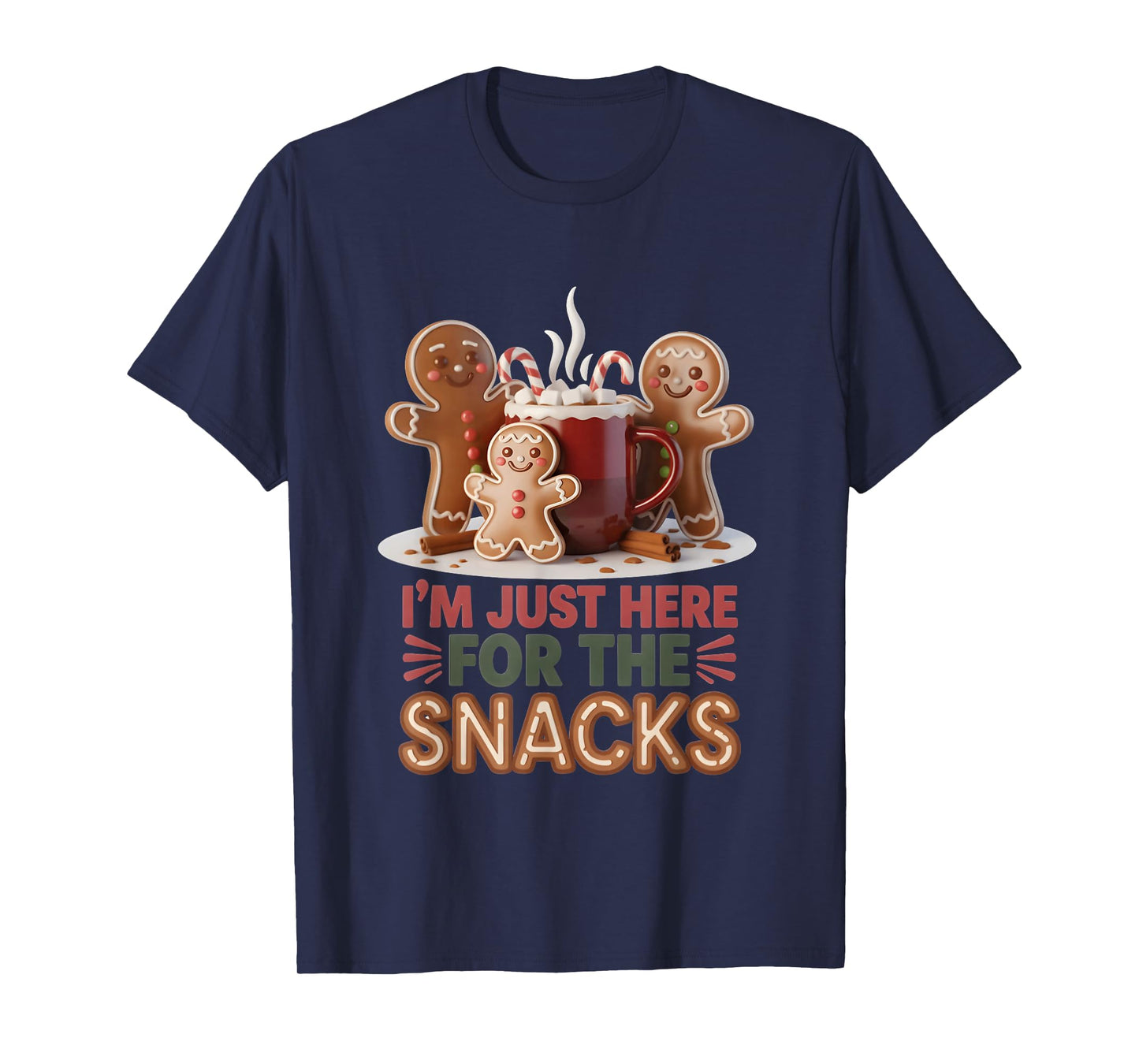 Gingerbread Holiday Snacks Funny Christmas T-Shirt