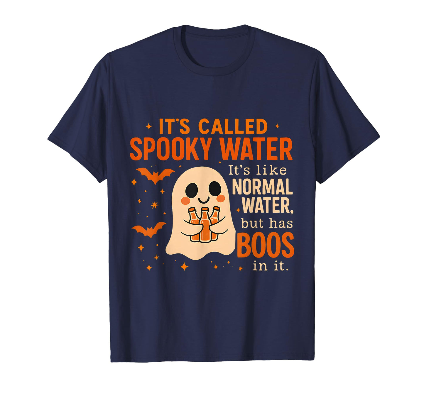 Cute Spooky Water Ghost Pun Funny Halloween Boo T-Shirt