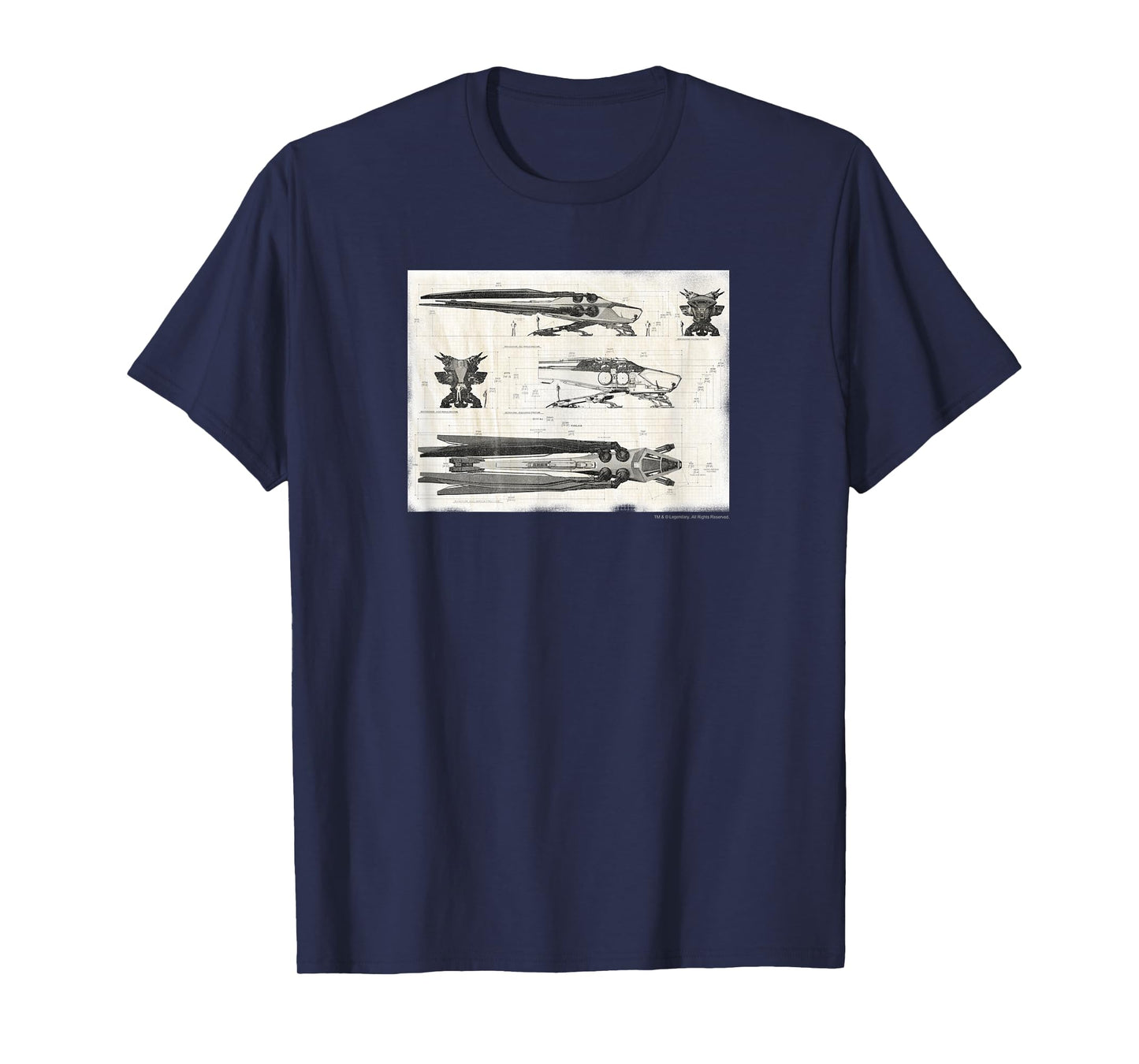 Dune - Royal Ornithopter Blueprint - Cream T-Shirt