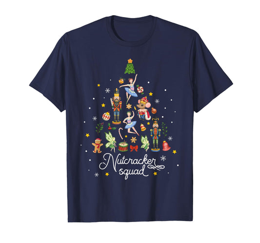 Christmas Nutcracker Squad Ballet Dance Women Kids Girls T-Shirt