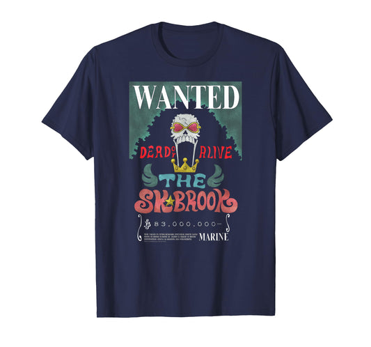 One Piece Anime Soul King Brook Wanted Poster T-Shirt