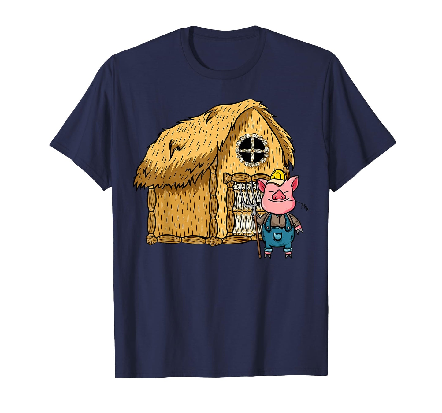 Three Pigs Lazy Halloween Costume - Straw House T-Shirt