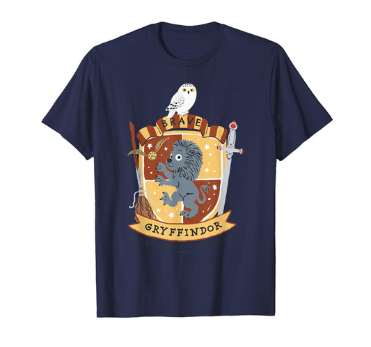 Harry Potter: Deathly Hallows 2 Brave Gryffindor Badge T-Shirt