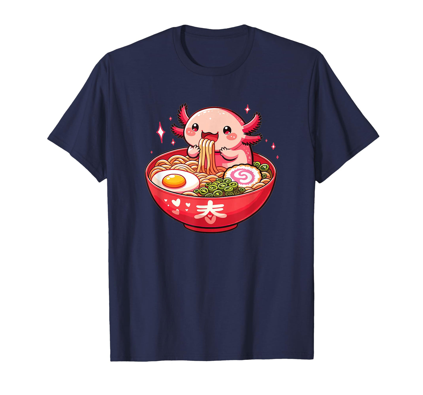 Sweet Axolotl Eats Ramen Noodles Axolotls Ramen T-Shirt