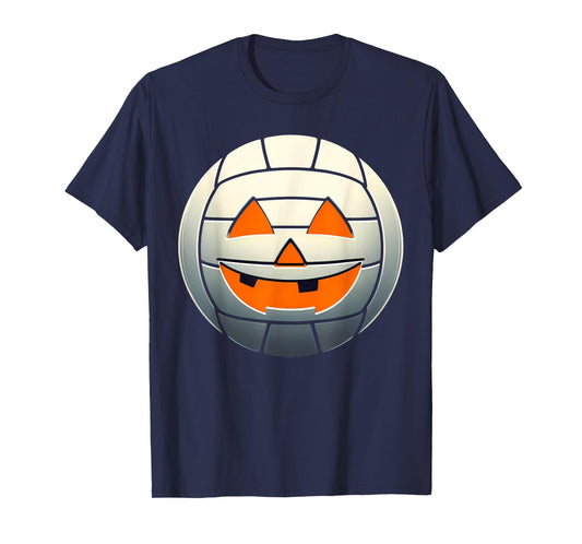 Halloween Jack O Lantern Volleyball Player Coach Pitcher T-Shirt