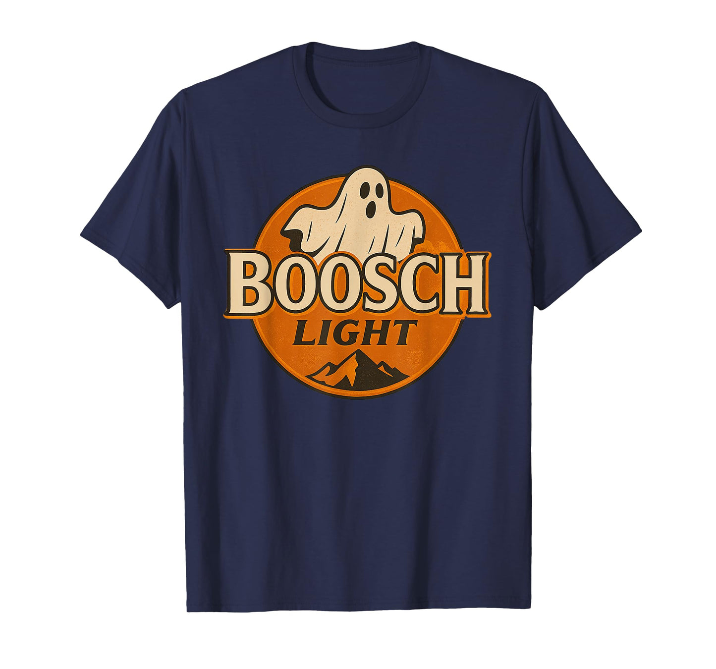 Boosch Light Funny Halloween Ghost Logo T-Shirt