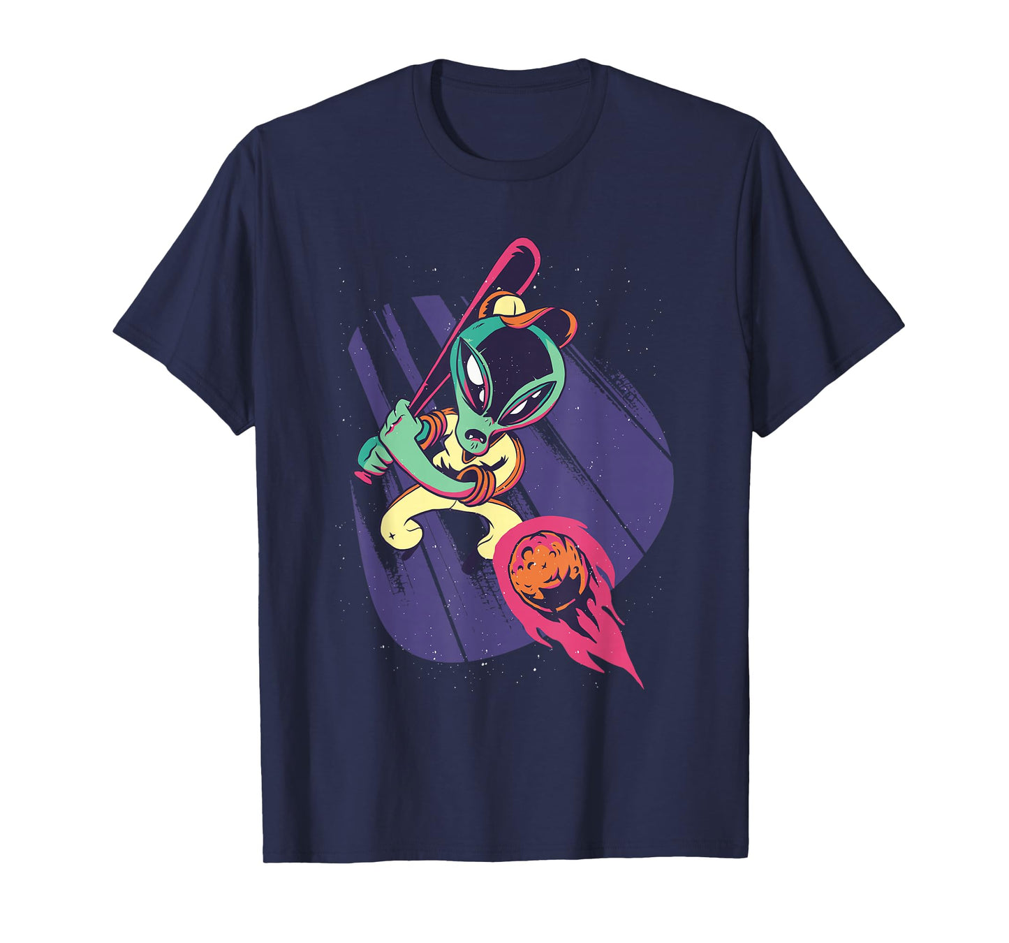 Baseball Alien Space T-Shirt