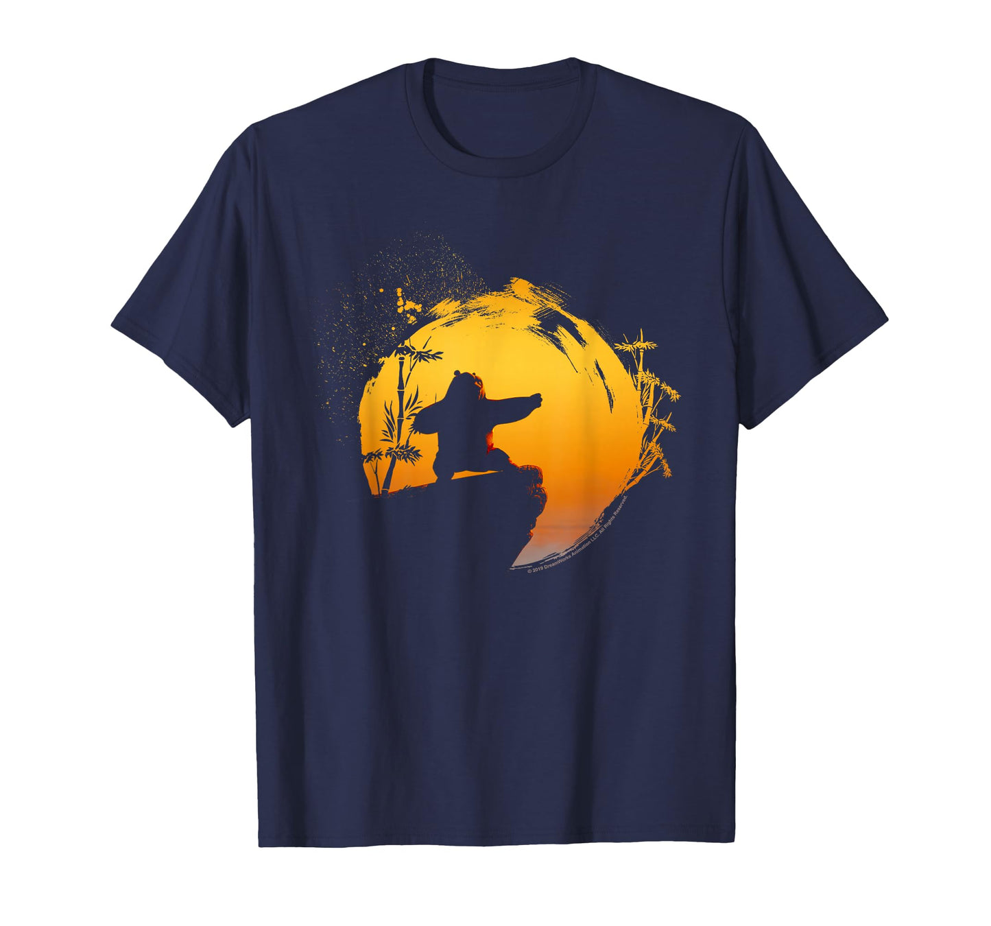 Kung Fu Panda Po Tai Chi Sunset Silhouette T-Shirt