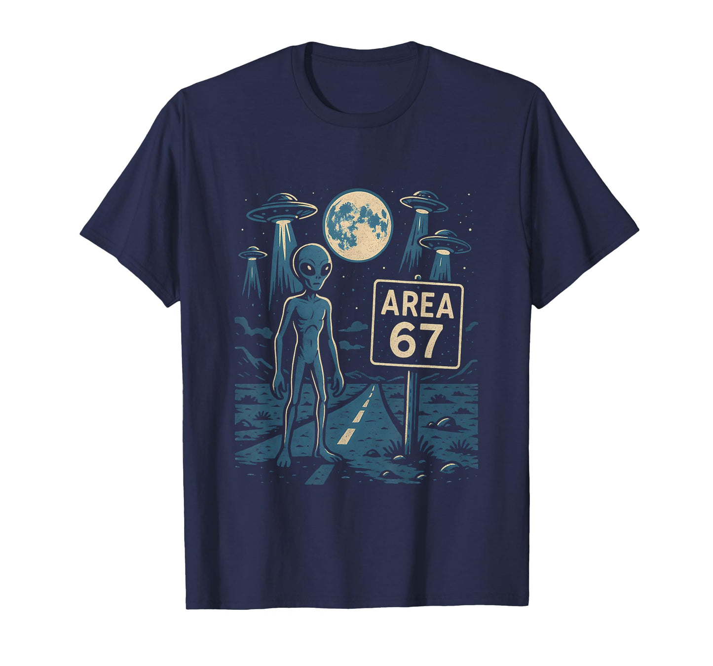 Area 67 Alien UFO Encounter Design for Space Lovers T-Shirt