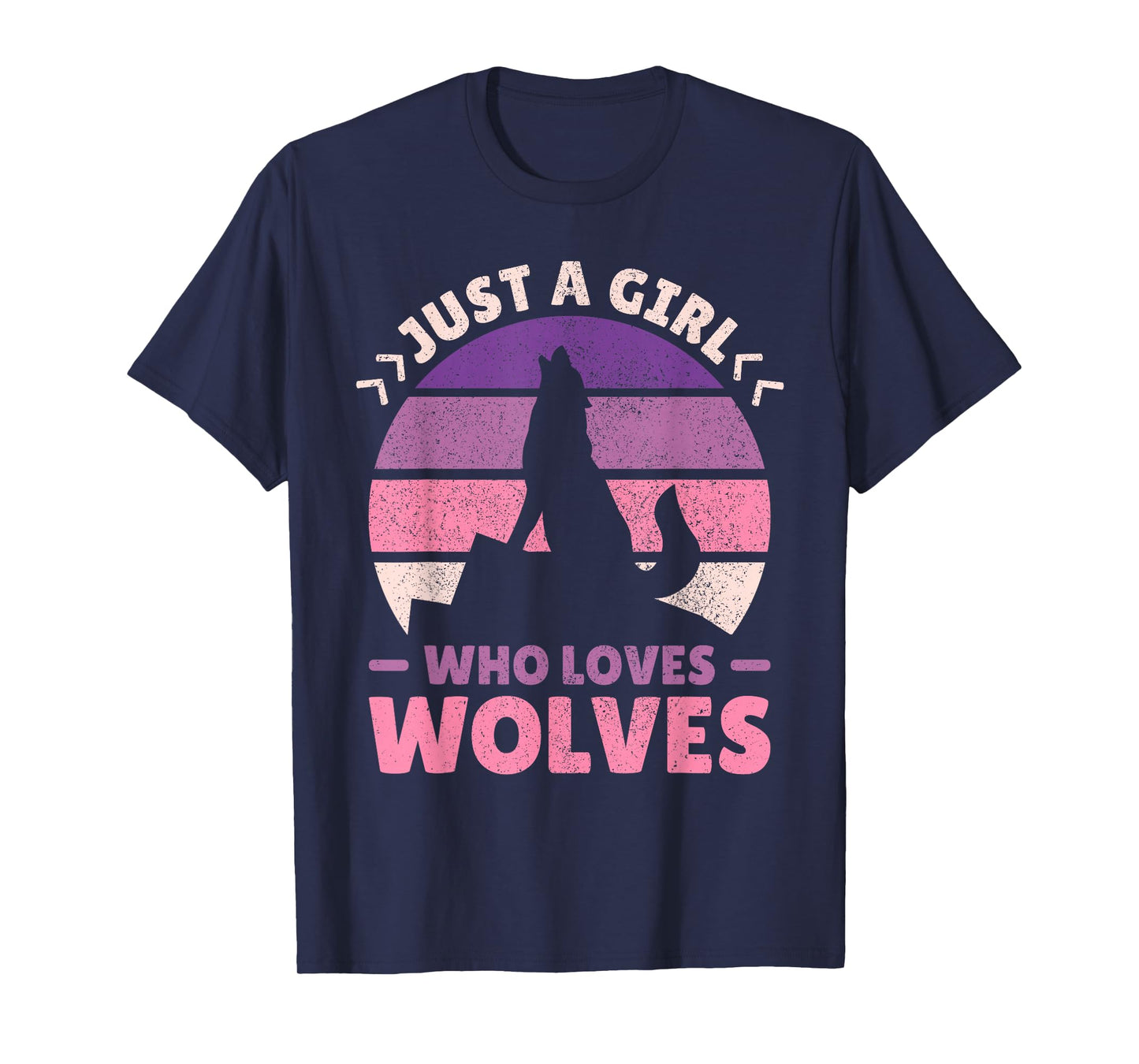 Just A Girl Who Loves Wolves Women Wolf Stuff Teen Girl Wolf T-Shirt