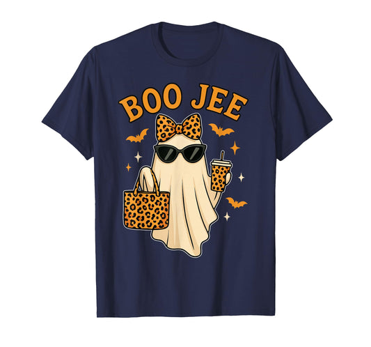 Boojee Ghost Halloween Shirt Women Girls Boo JEE Ghost Kids T-Shirt