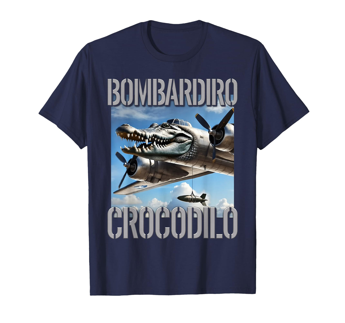 Bombardino Crocodilo AI Monster Italian Brainrot Kids Boys T-Shirt