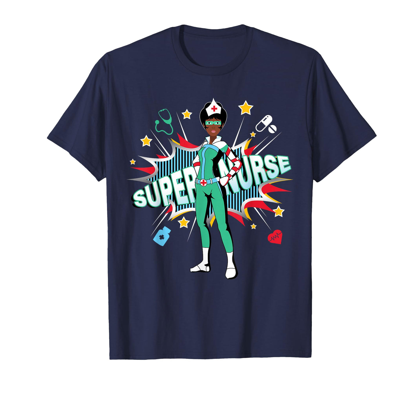Black Nurses Rock Shirt | Super Hero Funny Black RN Nurse T-Shirt
