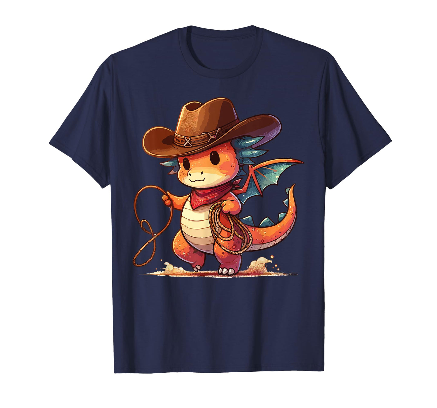 Western Rodeo Cowboy Hat Dragon Texas Animals T-Shirt