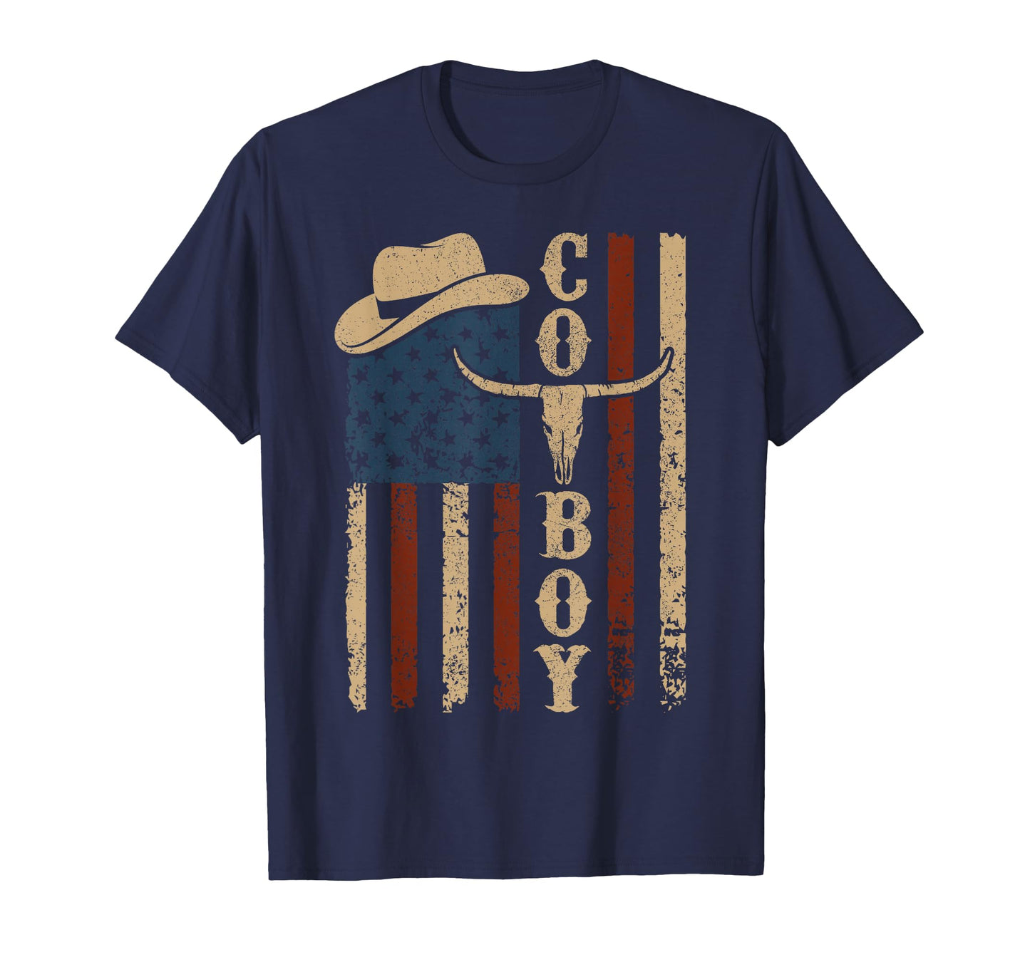 Western Country Men Teen Boy Kid Rodeo Southern Retro Cowboy T-Shirt
