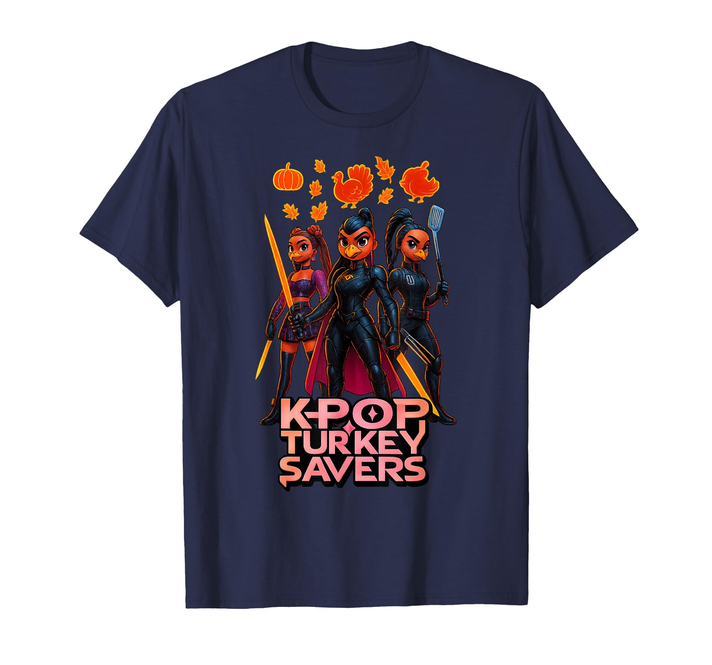 K-Pop Turkey Savers | Funny Thanksgiving Graphic T-Shirt