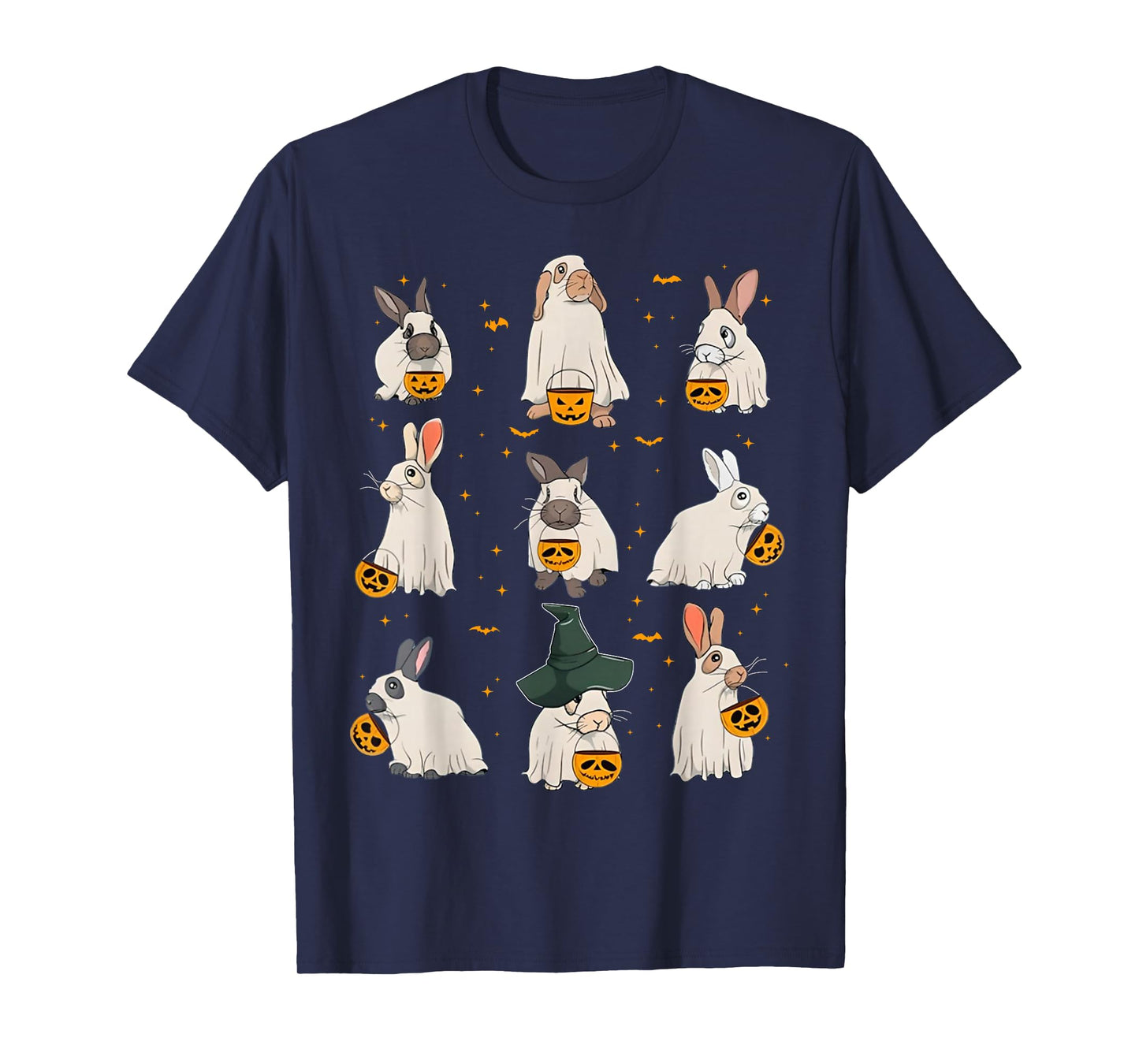 Cute Fall Bunny Ghost Costume Rabbit Lover Spooky Season T-Shirt