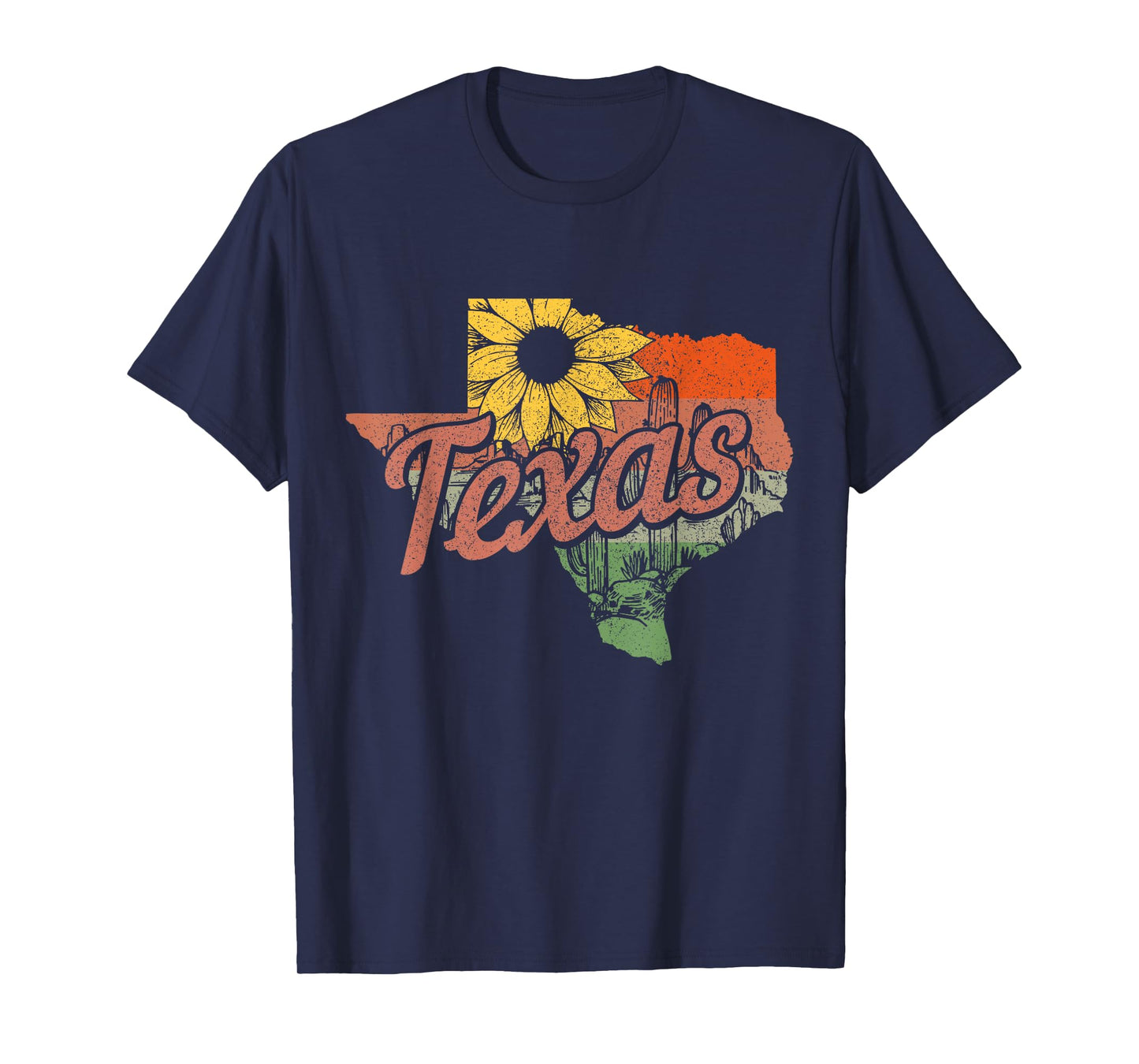 Texas TX State Map Pride Vintage T-Shirt