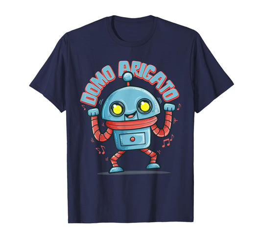 Japanese Retro 80s Music Party Robot Domo Arigato Eighties T-Shirt
