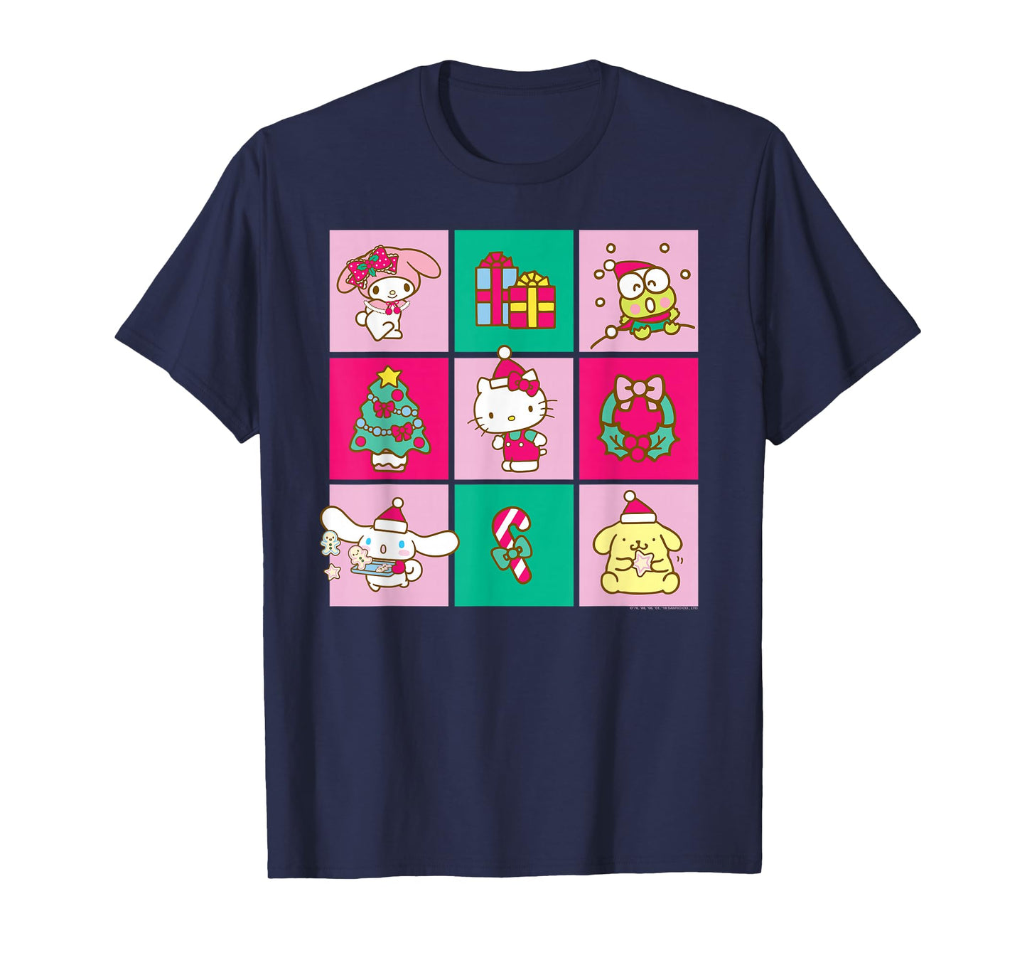 Hello Sanrio Friends Christmas Time Tee Shirt T-Shirt