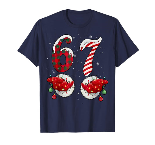 67 Christmas 6 7 Meme Pajamas Holiday Gen Alpha Slang T-Shirt