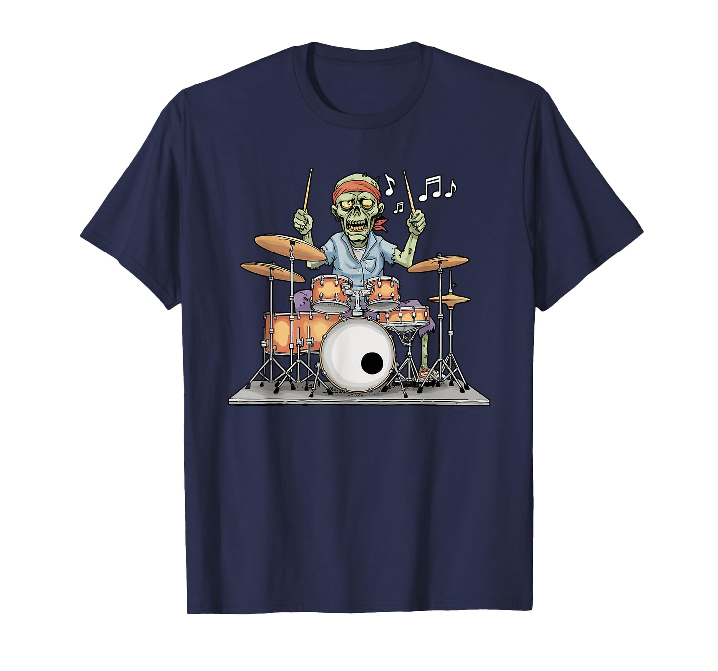 Drum Drumming Music Instrument Funny Zombie Drummer T-Shirt