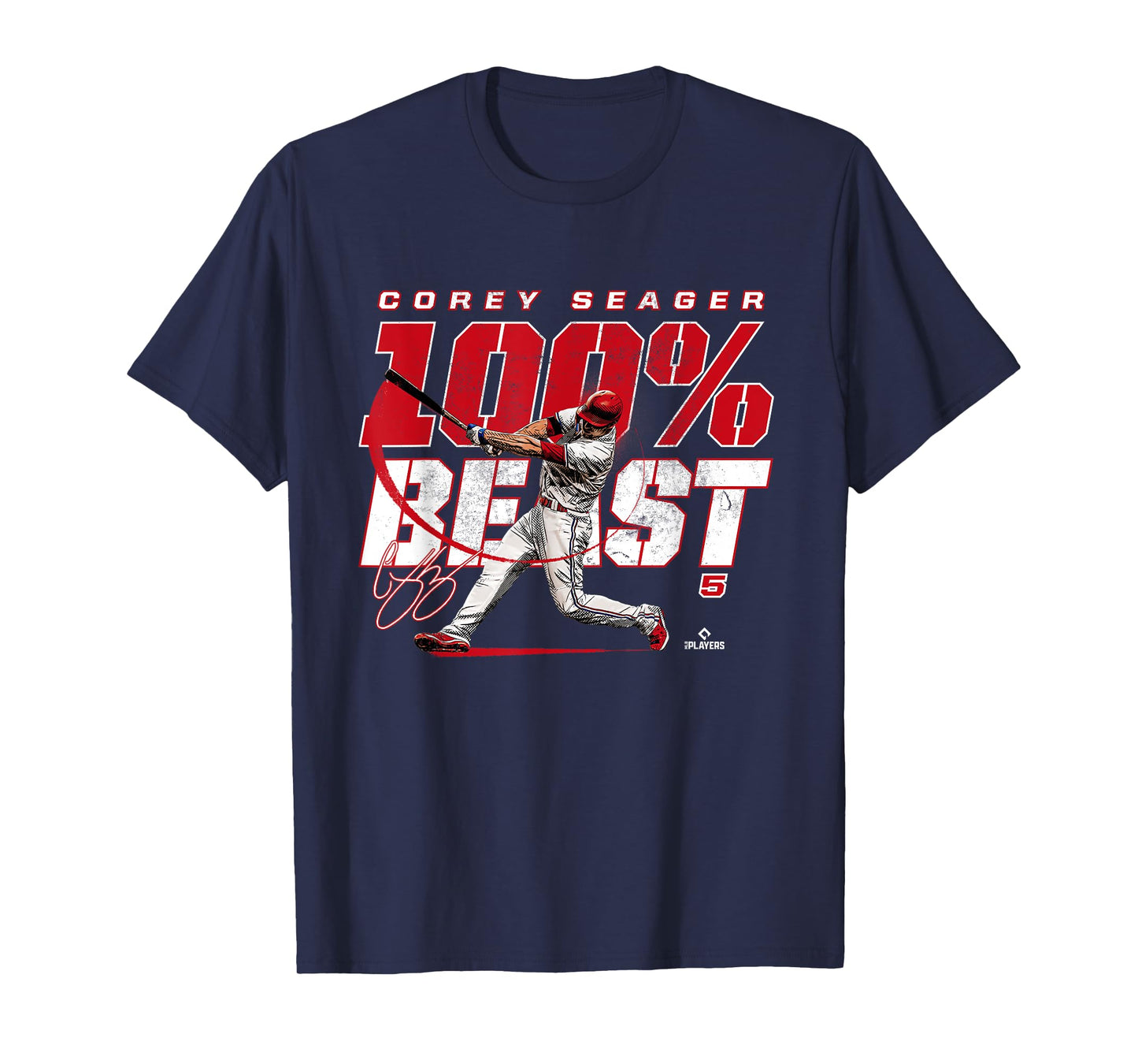 100 Percent Beast Corey Seager Texas MLBPA T-Shirt
