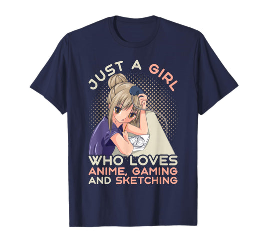 Video game Gaming Manga Drawing Anime Gamer Girls T-Shirt