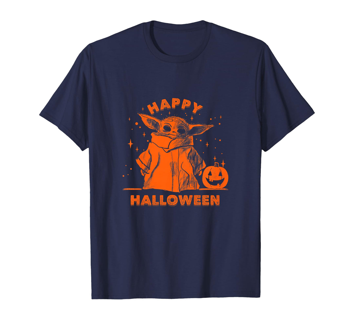Kids Star Wars: The Mandalorian Grogu Happy Halloween Pumpkins T-Shirt