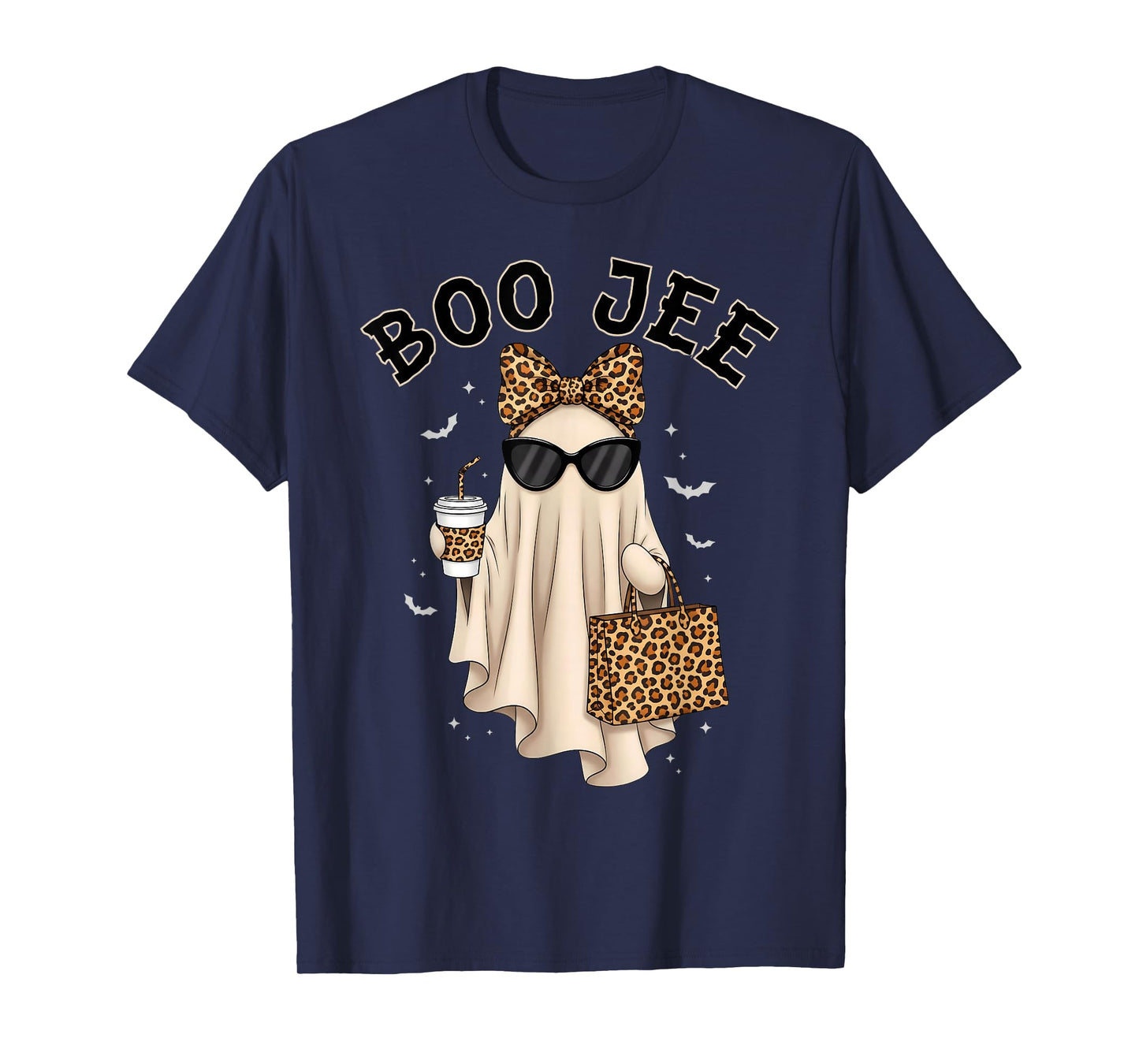 Boo JEE Boujee Ghost Halloween October Vibes Spooky Ghost T-Shirt