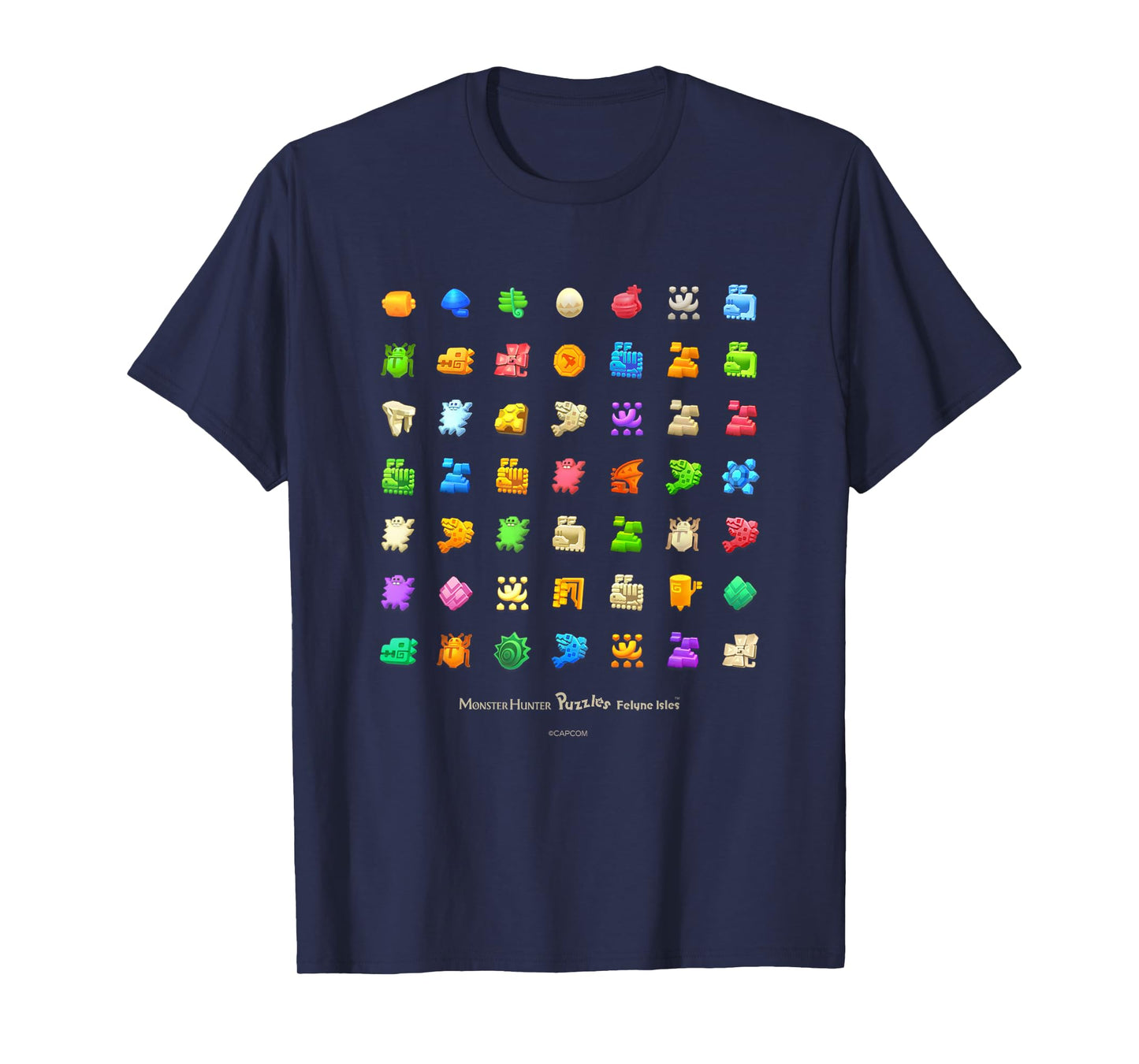 Monster Hunter Puzzles: Felyne Isles Pieces T-Shirt