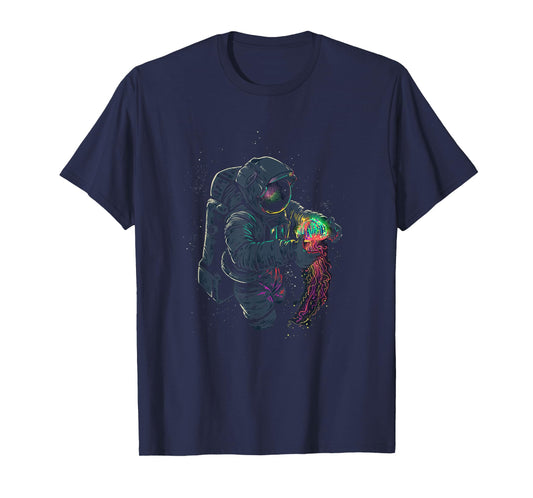 Astronaut jellyfish space universe galaxy moon T-Shirt