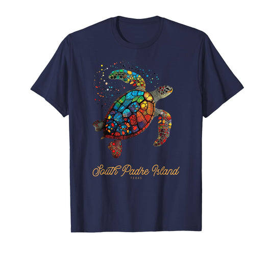 South Padre Island Vintage Retro Texas Sea Turtle Holiday T-Shirt