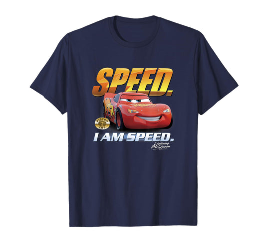 Disney Pixar Cars Lightning McQueen Speed I Am Speed T-Shirt
