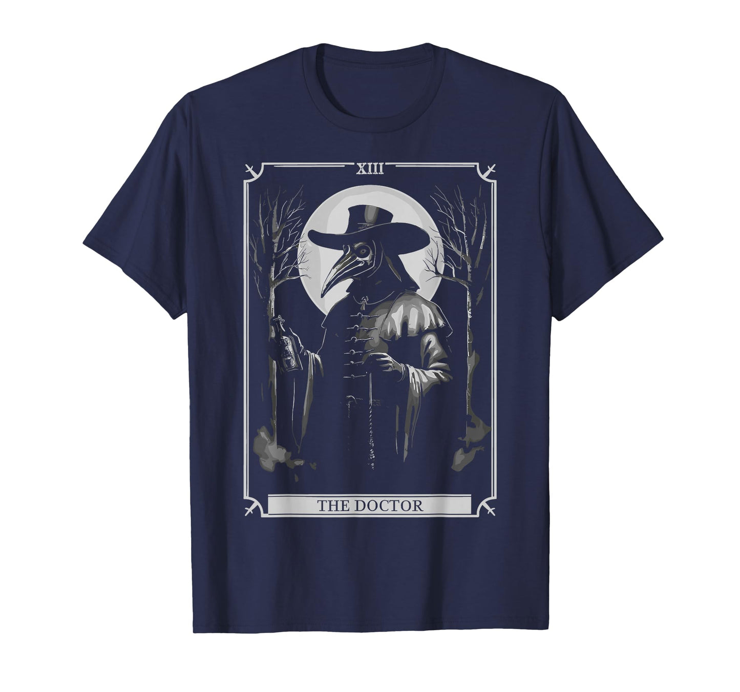 Plague Doctor Tarot Card Death Horror Art Occult Satanic T-Shirt