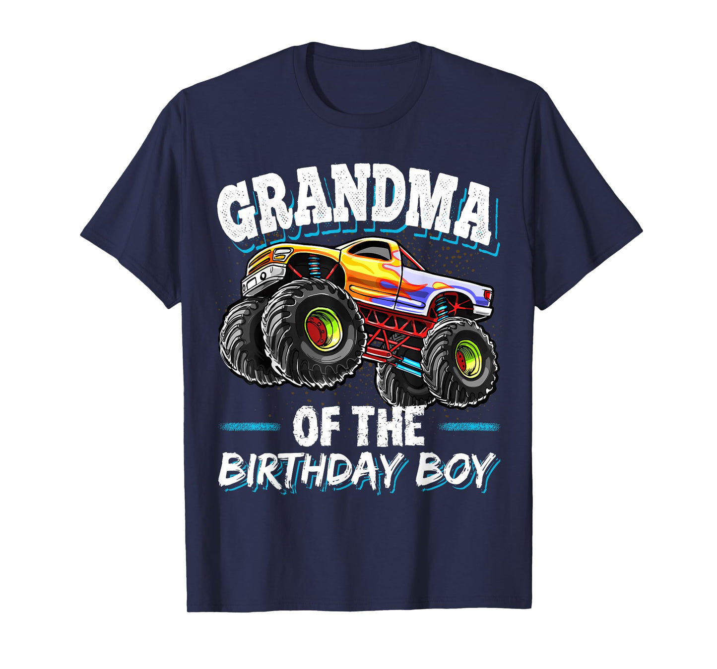 Grandma of the Birthday Boy Monster Truck Birthday Party T-Shirt